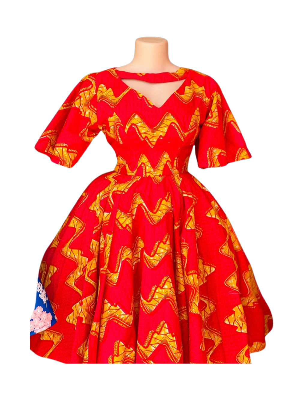 Cut out textured dress